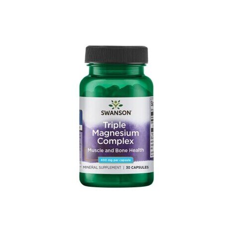 Triple Magneziu 3 in 1 Complex 400mg 30 capsule, Swanson